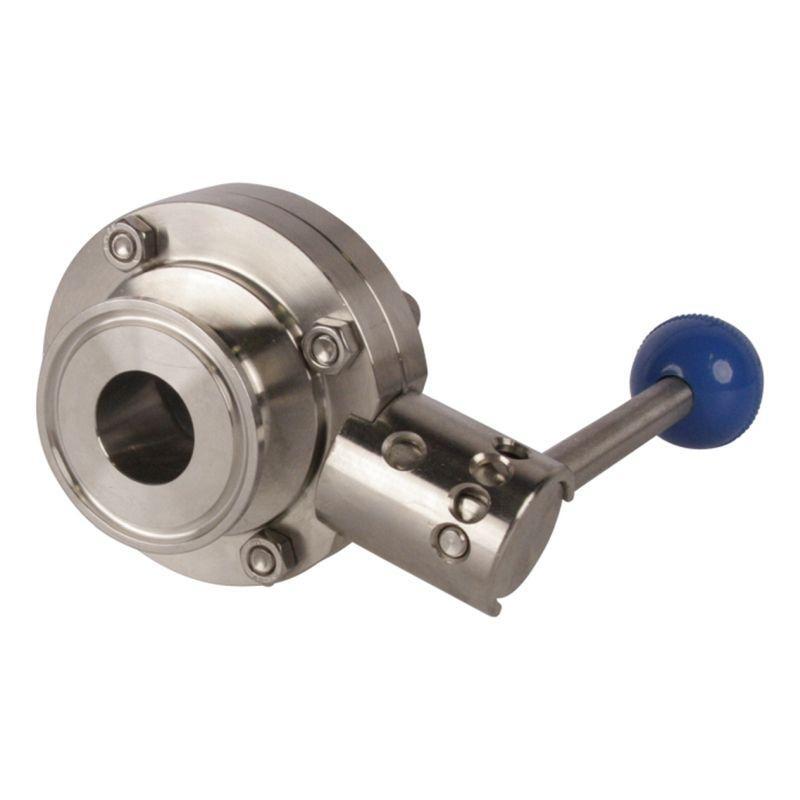 Sanitary Butterfly Valve | Tri Clamp 1 inch Pull Handle/Silicone Sea