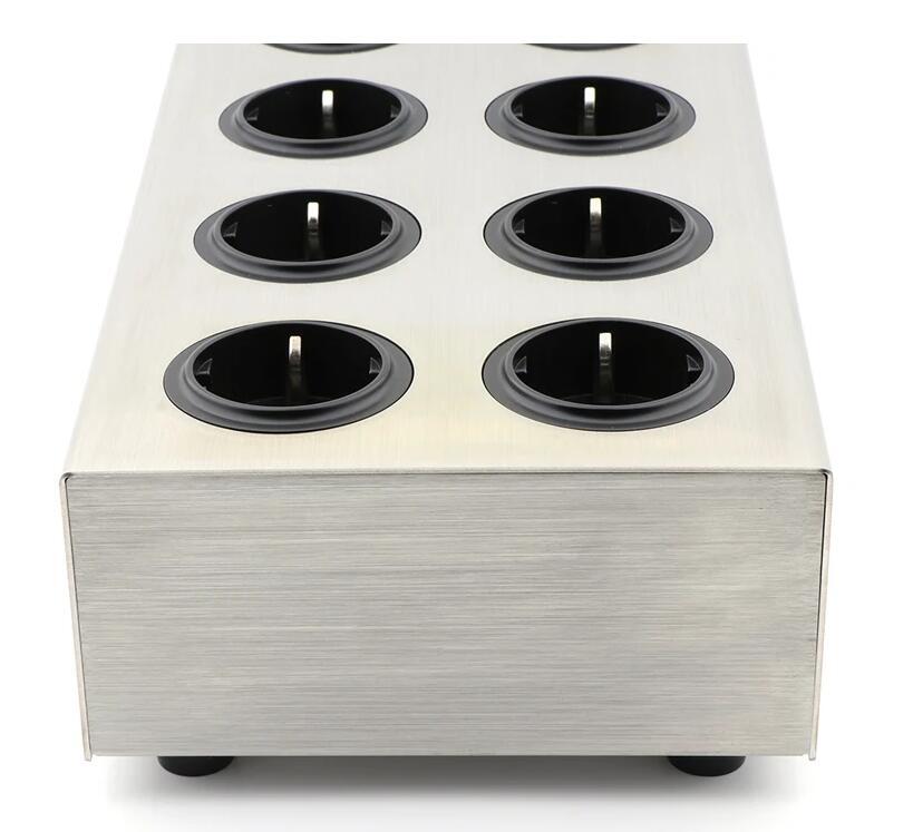 AC 220-250V HIFI E800HiFi Power Filter Device Schuko Socket 8 Way AC Power