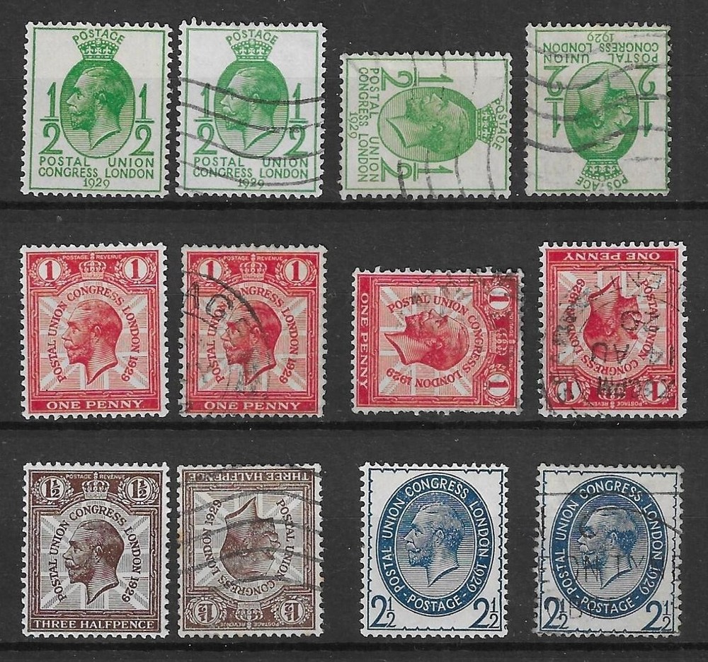 GB 1929 PUC Selection Mint/Used