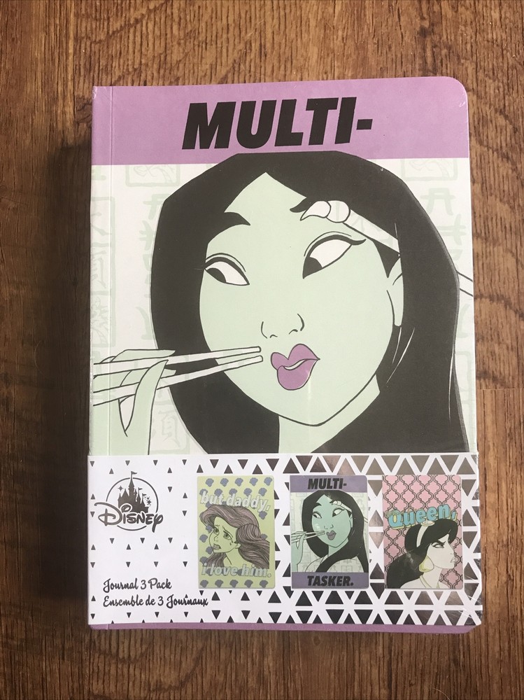 Genuine Disney Journal 3 Pack,Mulan,Ariel,Jasmine