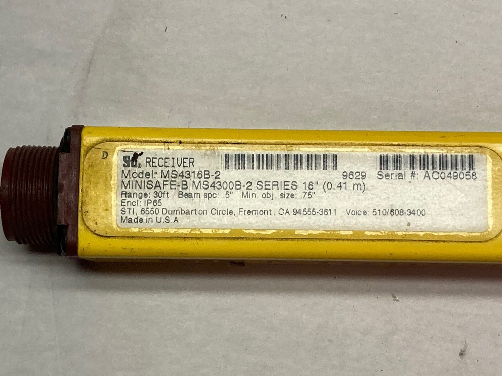 STI,MS4316B-2,Minisafe-B Safety Light Curtain Receiver