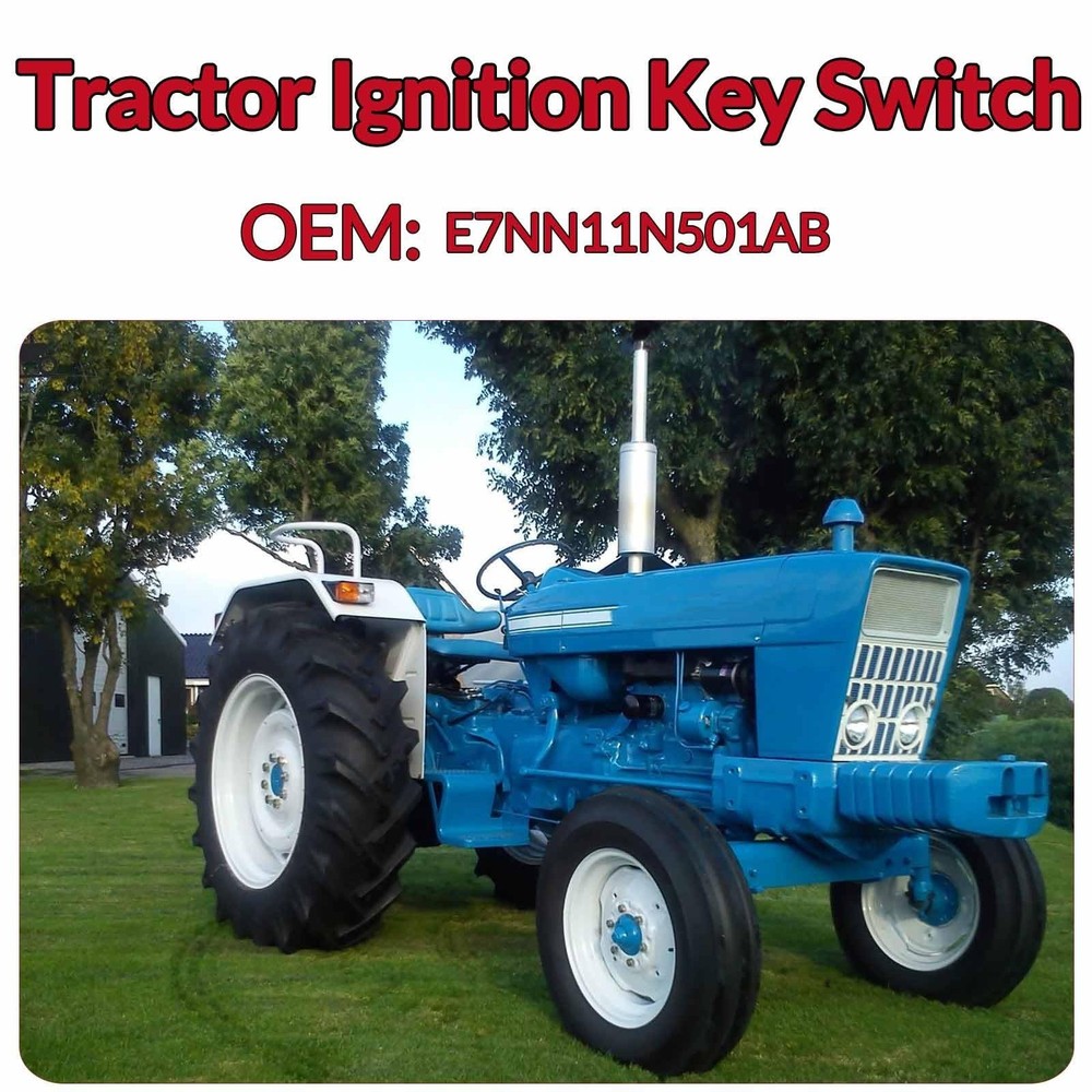 E7NN11N501AB Ignition Key Switch Tractor Ignition Switch with 2 Keys 7 Termin...