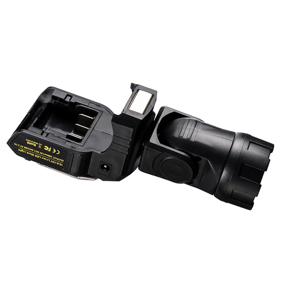 Handheld LED Work Light Flashlight Adapter For DeWalt 12V MAX Li-Ion Battery E