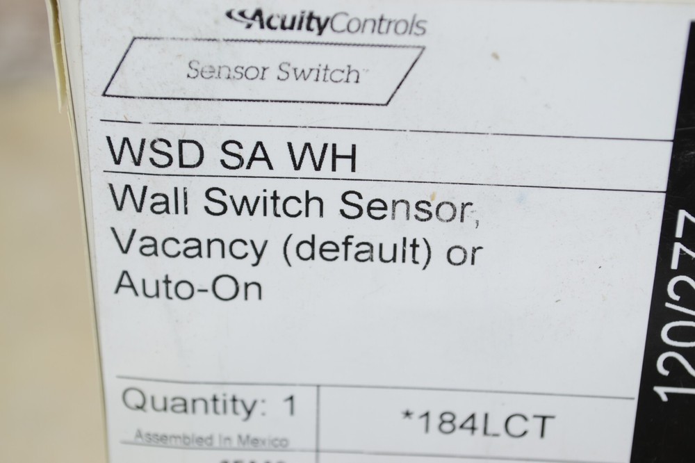 Sensor Switch Motion Detector Switch WSD PDT WH 120/277VAC