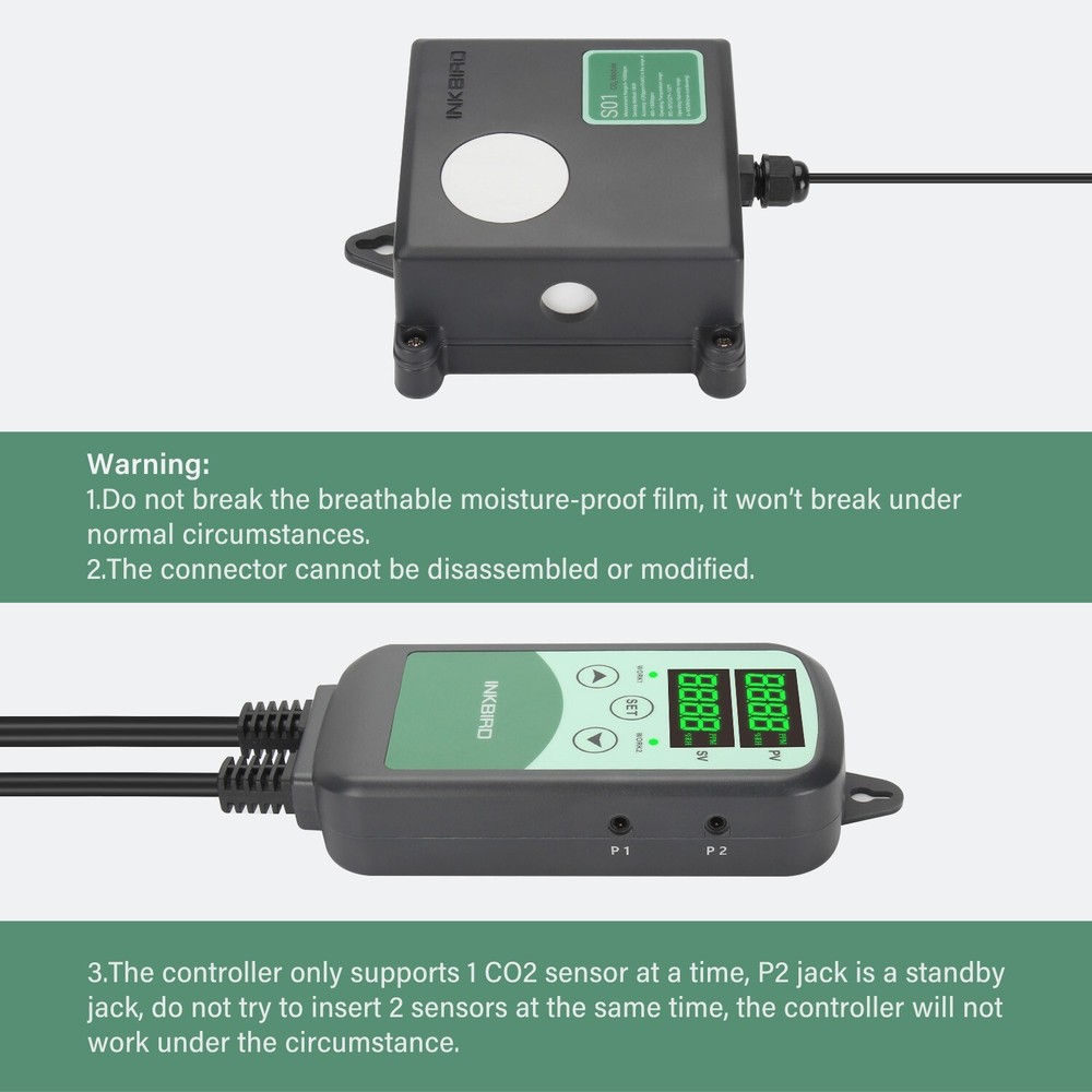 CO2 Controller Generator Carbon Dioxide Control Exhaust Fan Grow Room Regulator