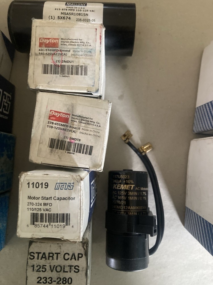 start capacitors lot of 16