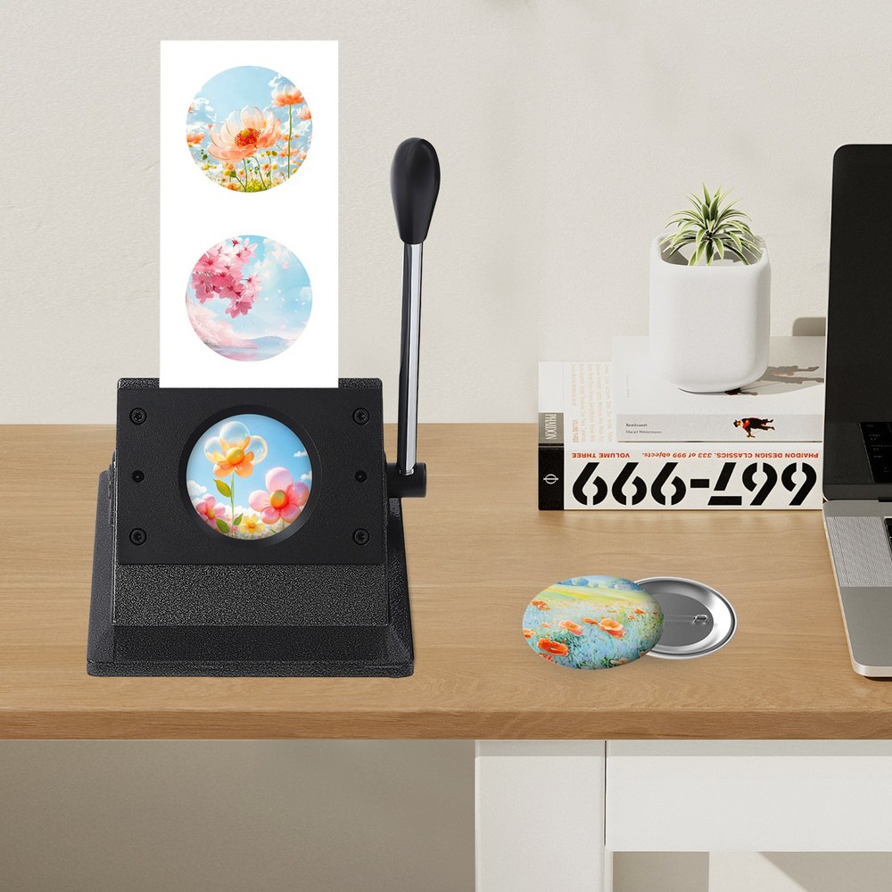Manual Round Paper Cutter Graphic Punch Die Cutter Badge/button Cutting Machine
