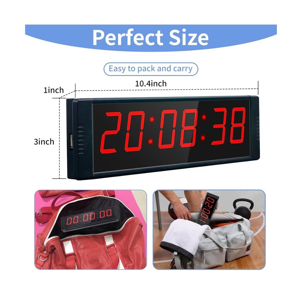 Ousmile Large Stopwatch with Start/Stop Button, LED Digital Timer with Remote...