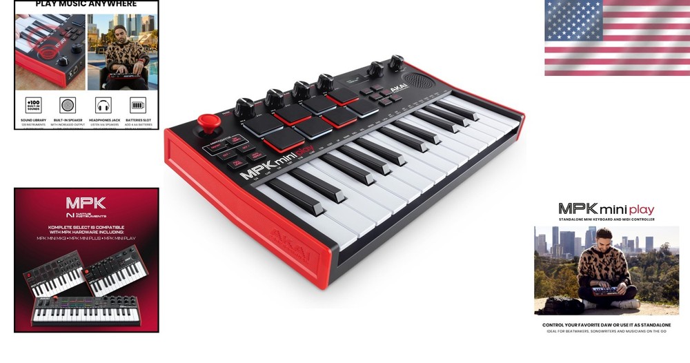 Compact 25-Key USB Keyboard Controller with MPC Pads