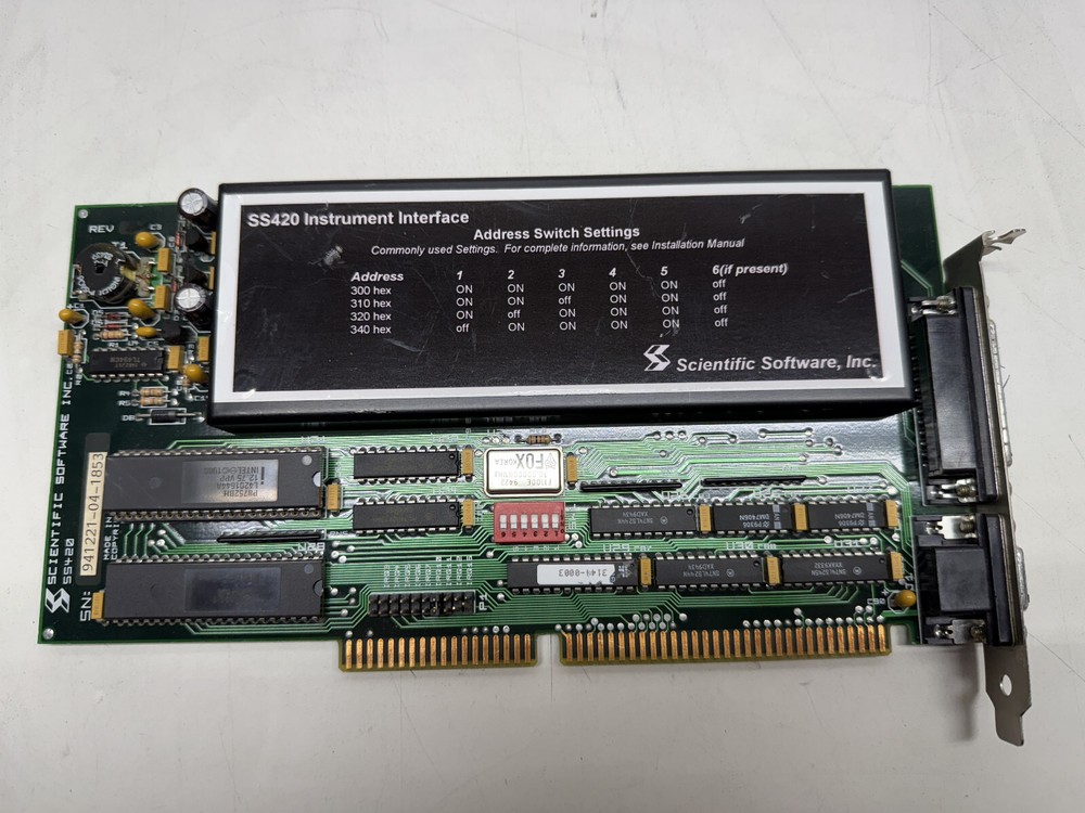 Scientific Software SS420 Instrument Interface ISA Card