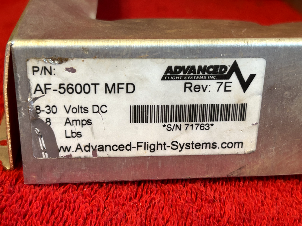 ADVANCED FLIGHT SYSTEMS AF-5600T MFD TRAY BENT