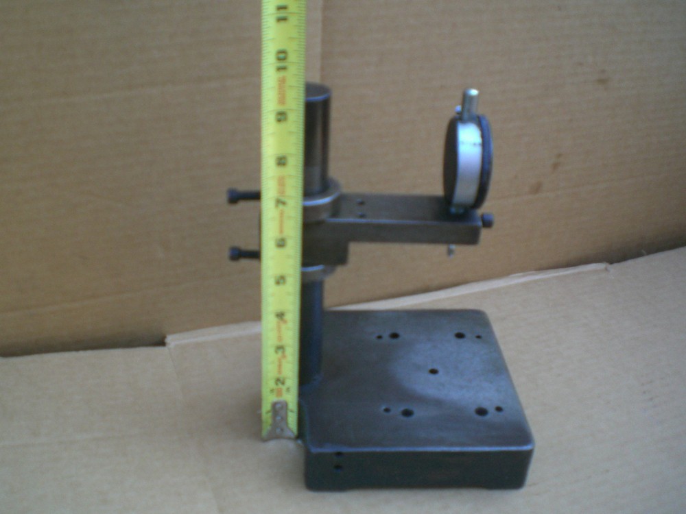 6 x 6 in Cast Iron Comparator stand with indicator