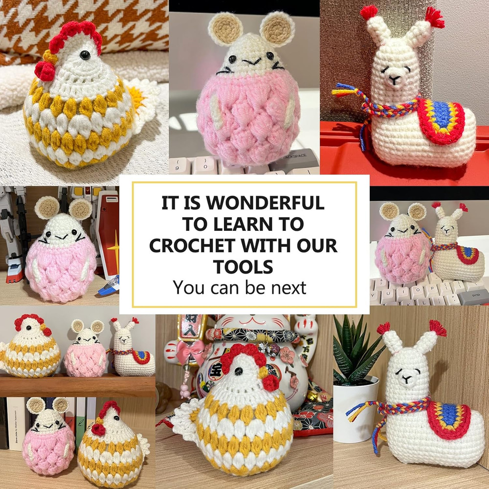 Crochet Kit for Beginners - Crochet Start Kit with Step-By-Step Video Tutorials
