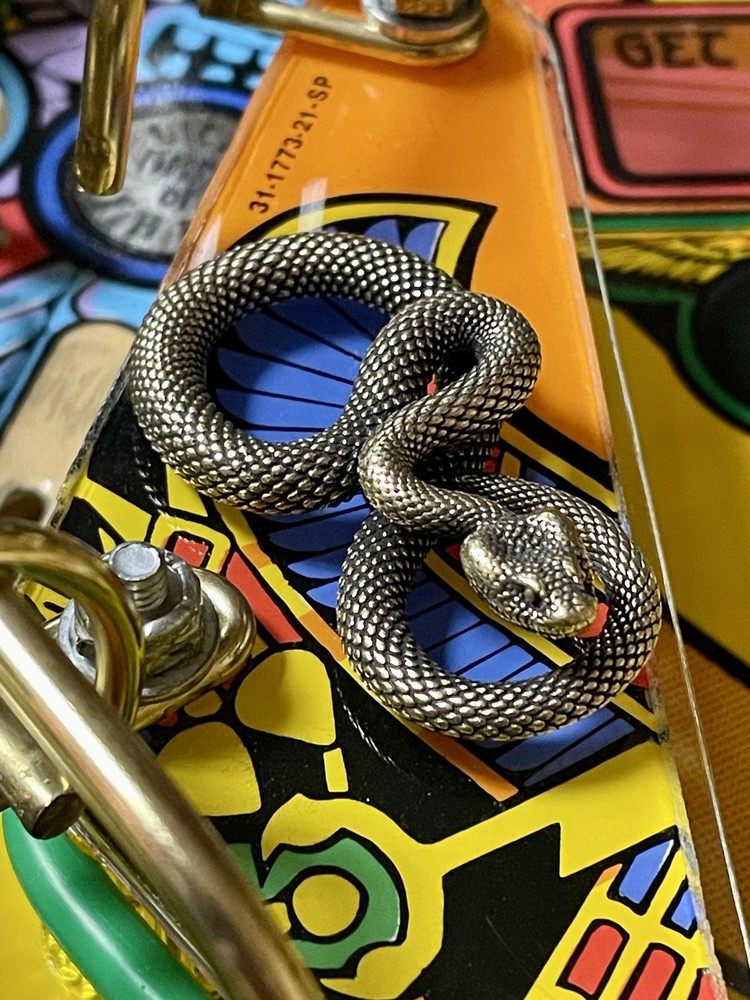 Indiana Jones Pinball Machine Snake Mod (SOLID BRASS!!)