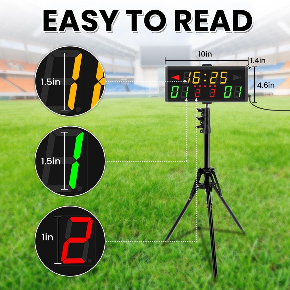 Samshow LED Electronic Scoreboard Digital Score Keeper with Remote & Tripod, ...