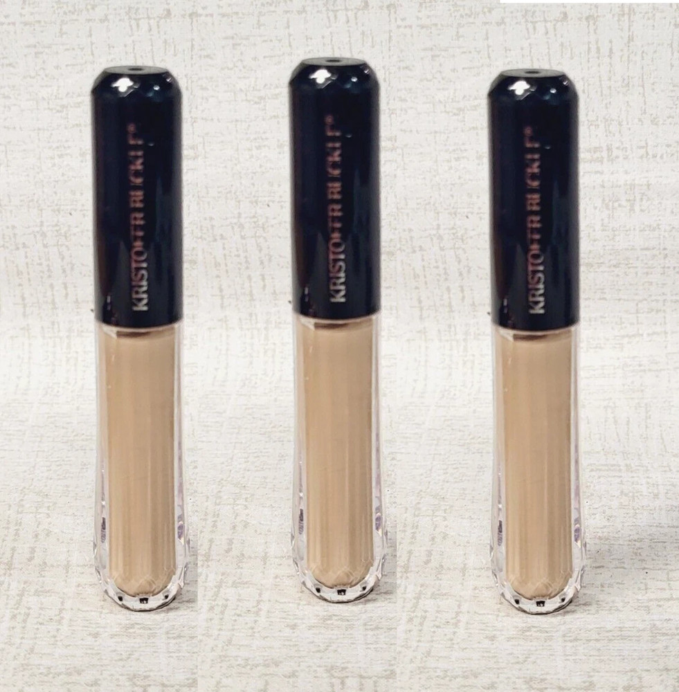 3 x Kristofer Buckle FULL COVERAGE CONCEALER Face Makeup ~ MEDIUM WARM ~ 0.1 oz
