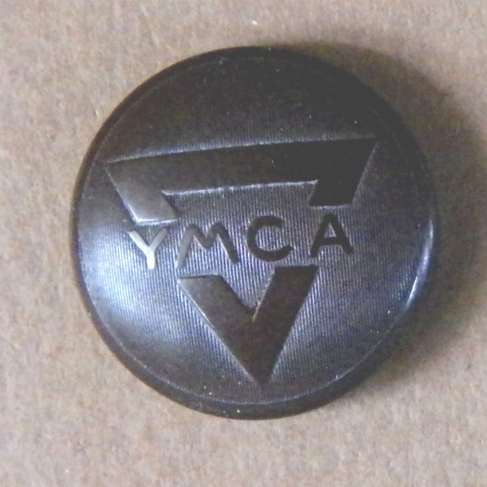 Bb Vegetable Ivory Y M C A UNIFORM BUTTON WWI medium