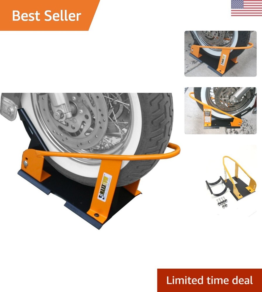 Solo Strap-Down Wheel Chock for Standard Motorcycles - Secure Transport Solution