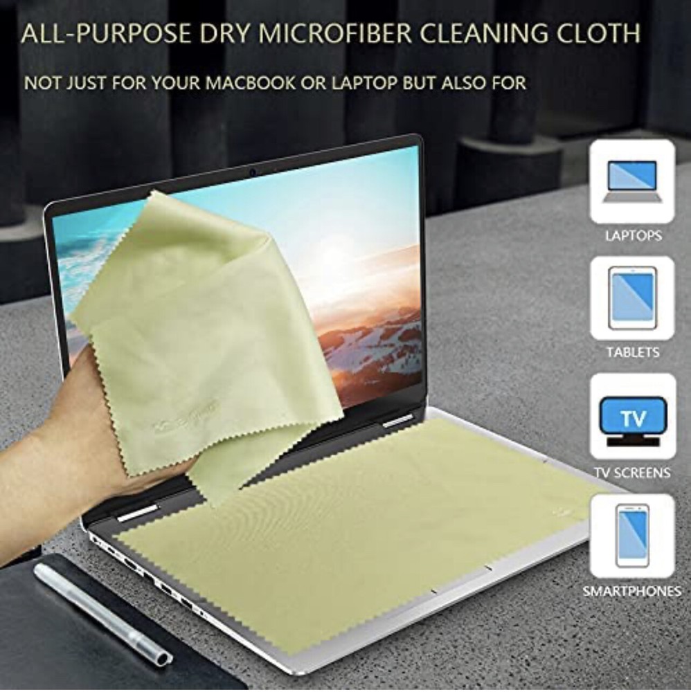 6 Pack Multi-Purpose Microfiber Cleaning Cloths and Glass Cleaning Cloths Bundle
