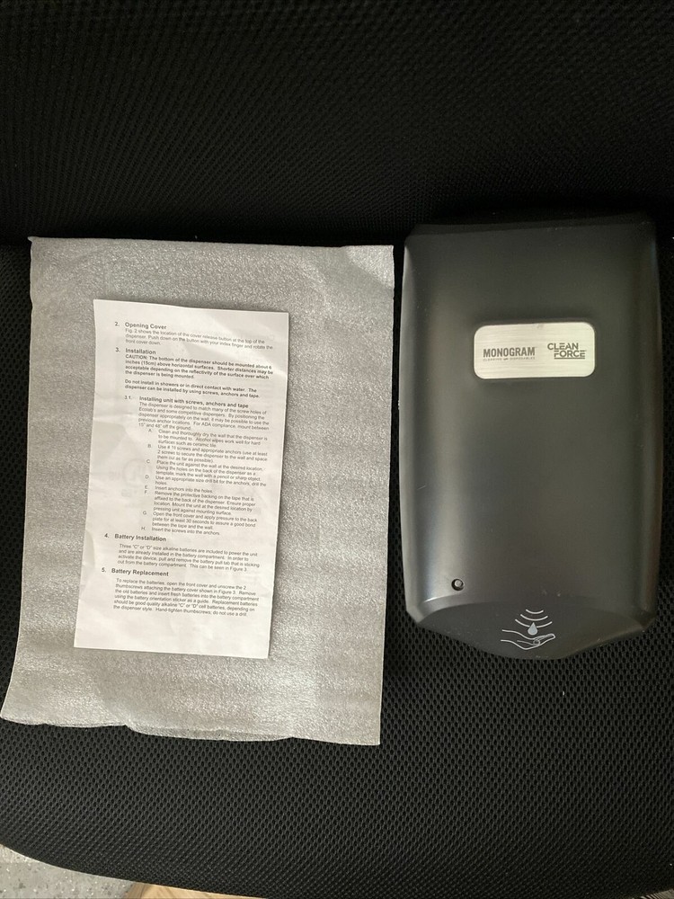 NEW- ECOLAB Monogram Clean Force 750ml Touch-Free  Automatic Soap Dispenser