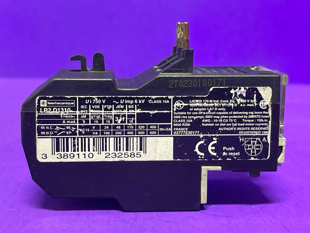 Telemecanique LR2 D1310 Overload Relay 4-6A