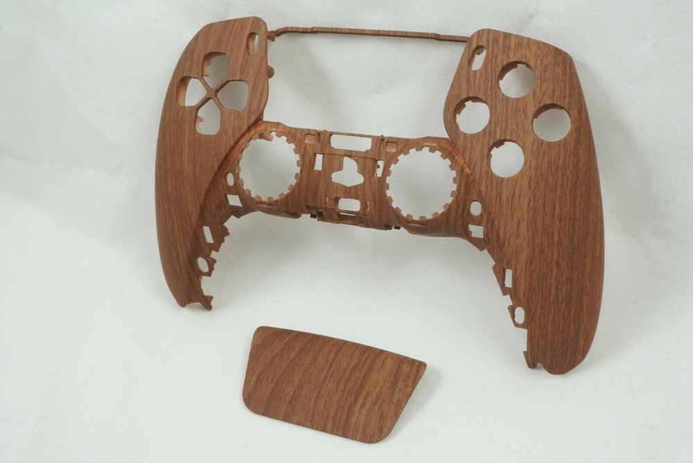 Wood Grain Soft Touch Front Shell + Touch Pad PS5 Controller Model CFI-ZCT1W