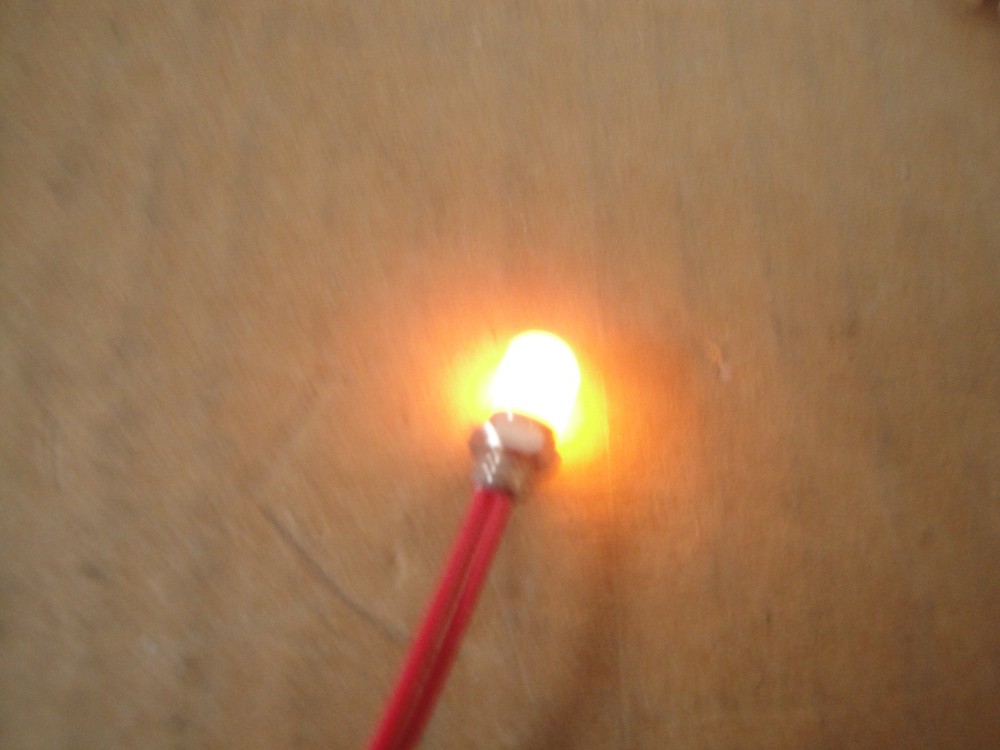 10 Ea 6 Volt Panel Mount Pilot Light 10" Leads with nut mounting 3/16" diameter