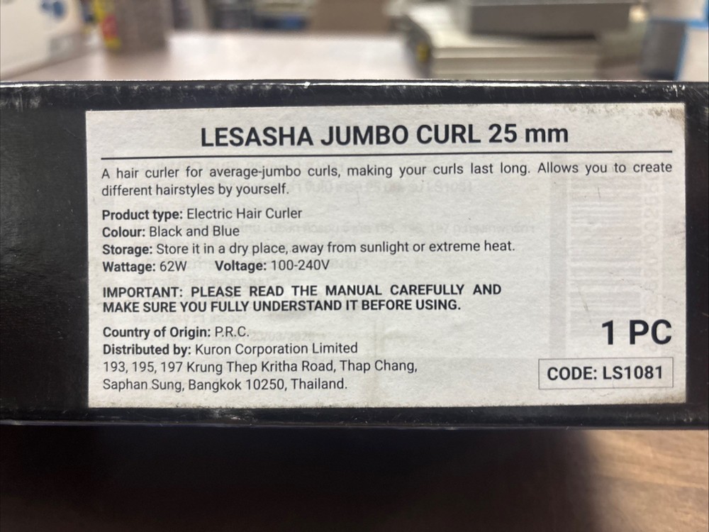 LS LESASHA Jumbo Curling Wand 25mm