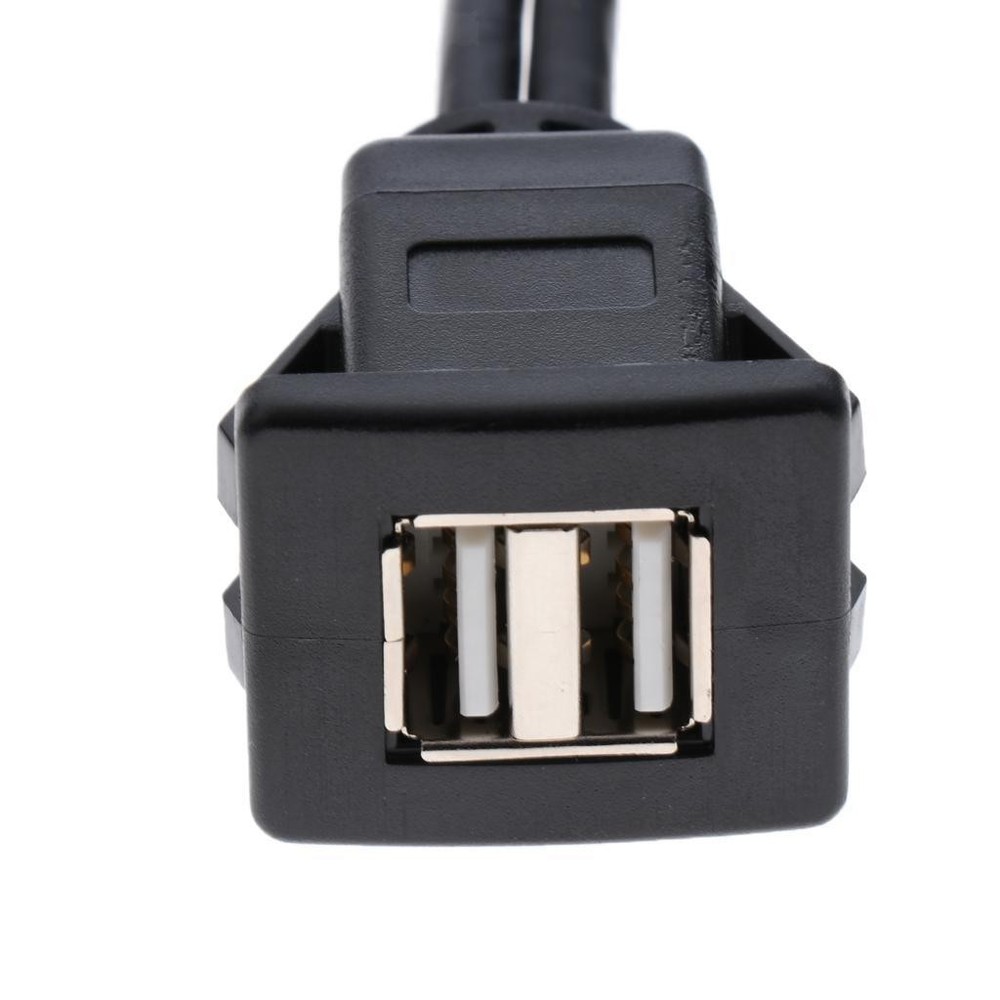 Dual Usb2.0 Extension Panel Recessed Dashboard 1m auto