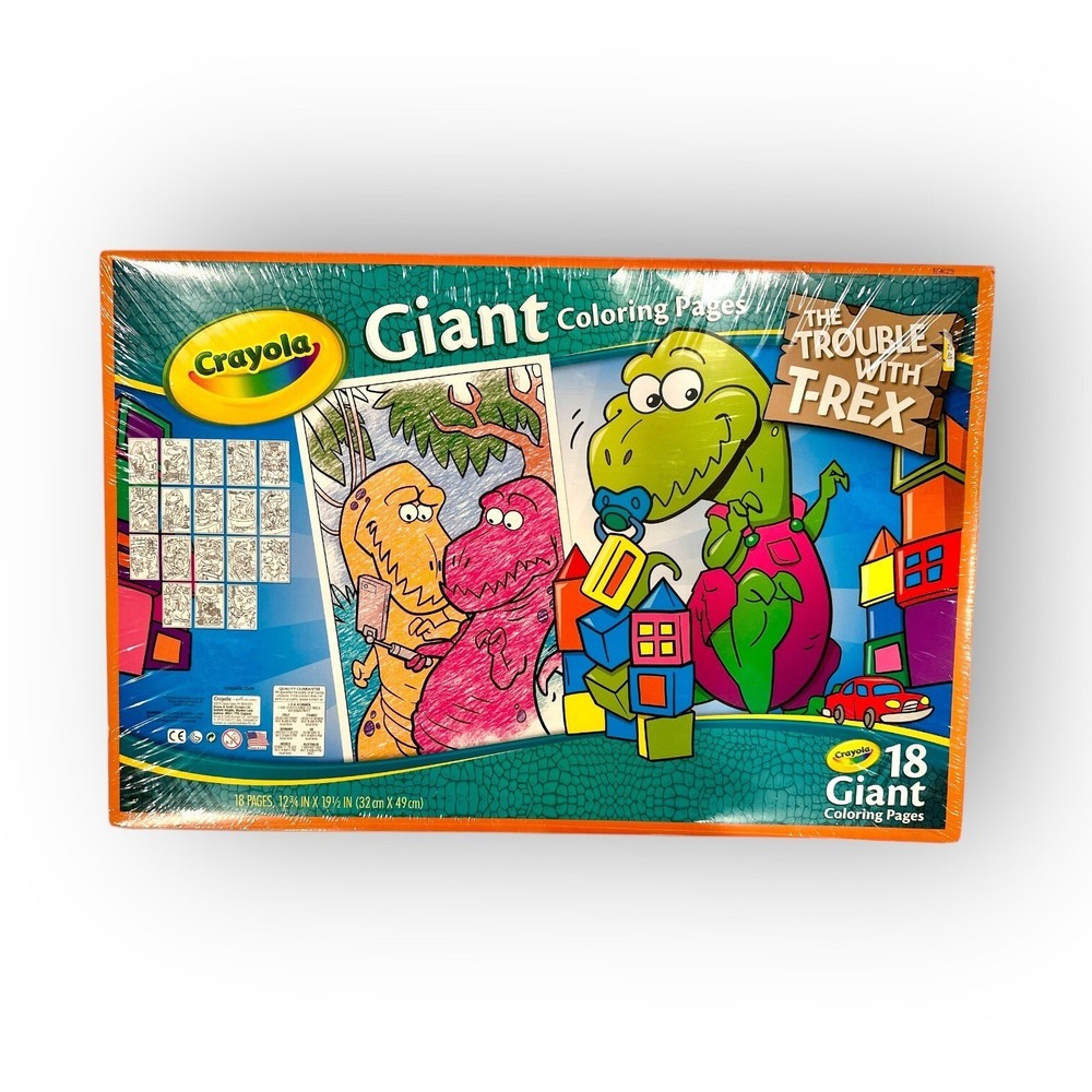 Melissa & Doug 10 Jumbo Triangular Crayons & Crayola Giant Coloring Pages Set