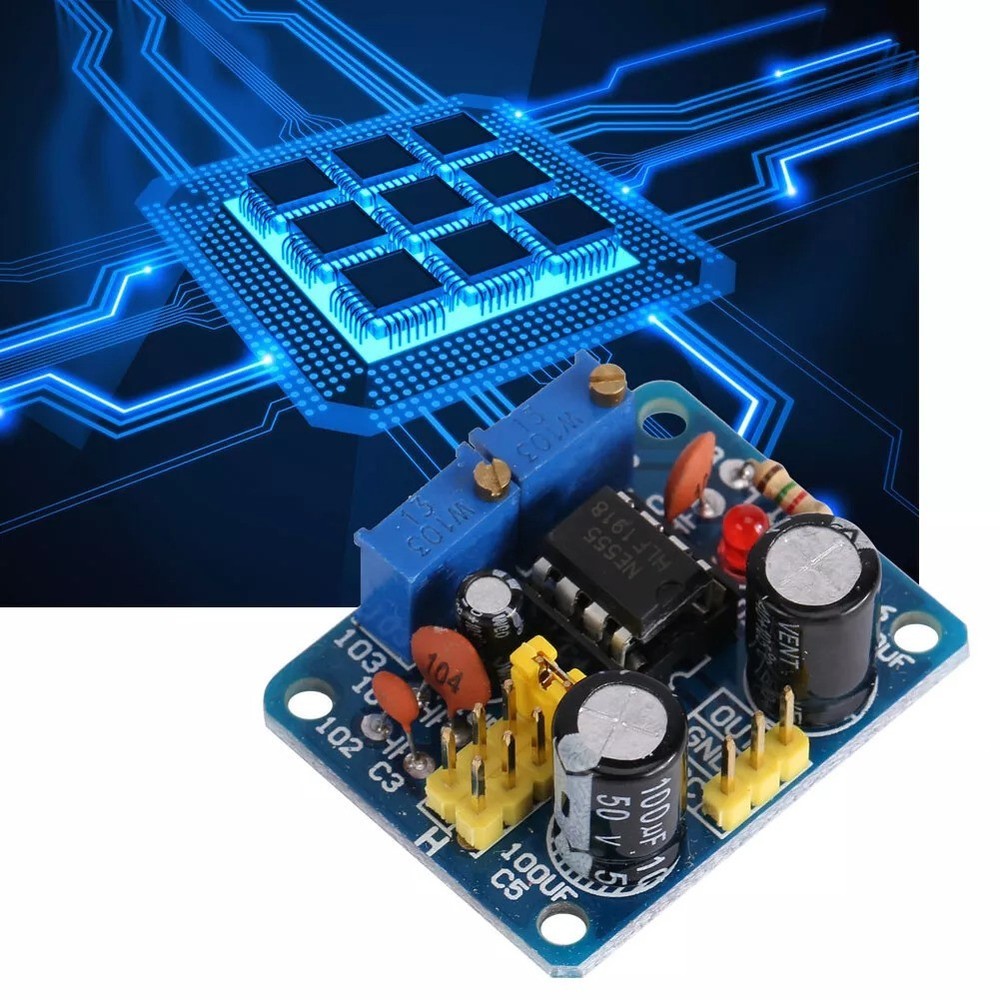 NE555 Pulse Frequency Generator Board LED Indication Continuous Output Range