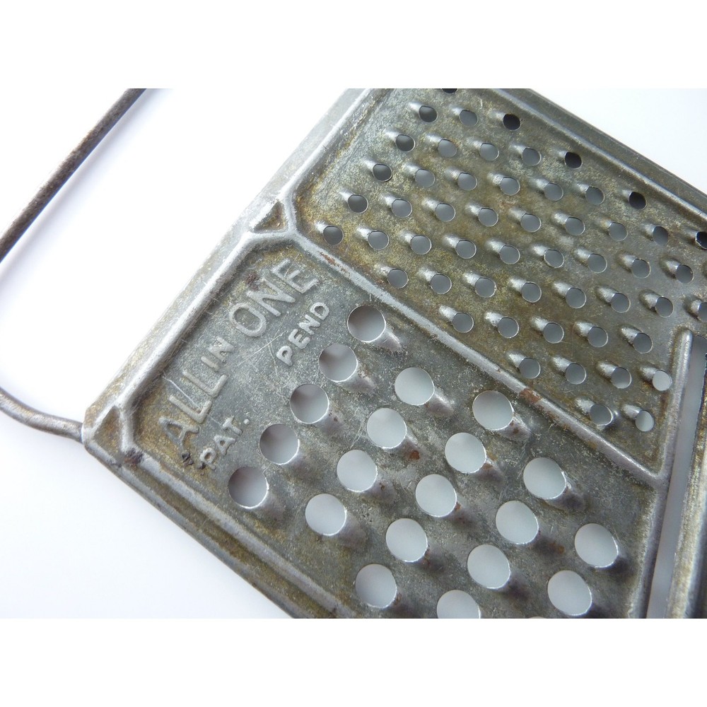 Vintage Wonder Shredder Cheese Grater Handheld Rustic Kitchen Tool