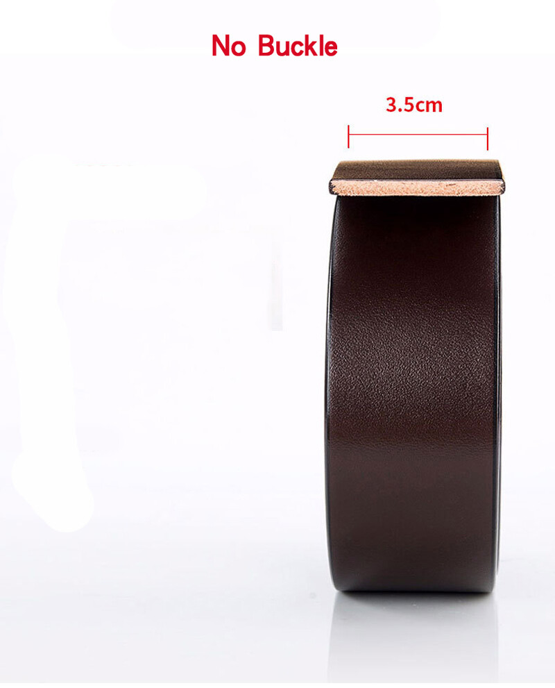 Replacement One Piece Genuine Leather Belt Automatic Strap Without Buckle 35mm