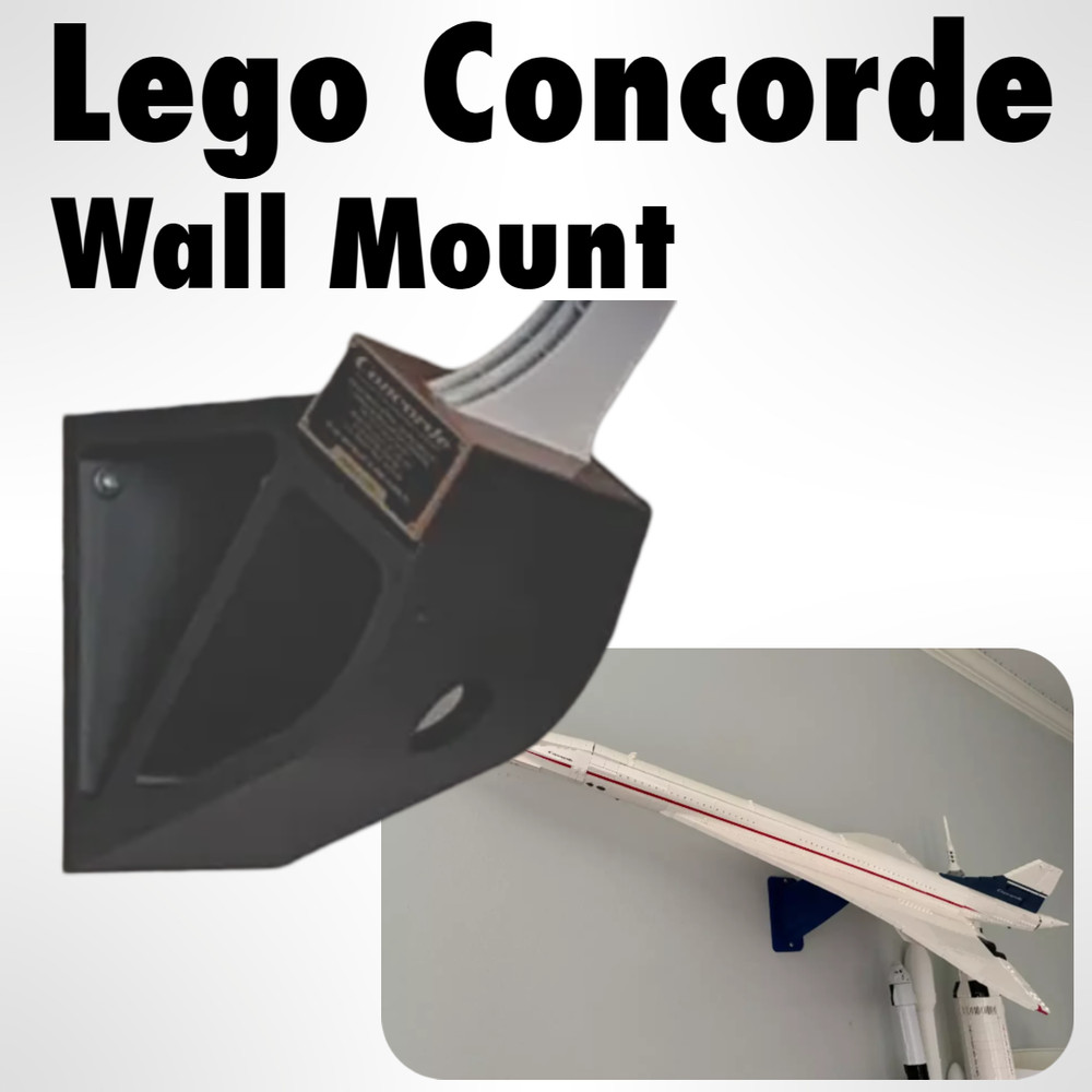 Angled Wall Mount Display for Lego Concorde 10318