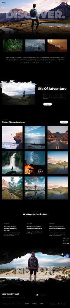 Adventure Website Design with Free VPS Web Hosting and Installation