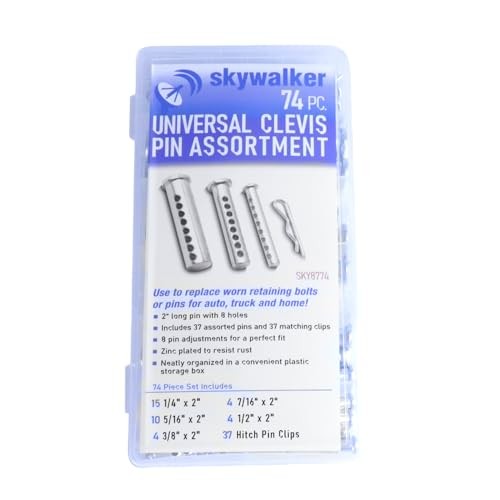 74-Piece Zinc-Plated Clevis Pin Set
