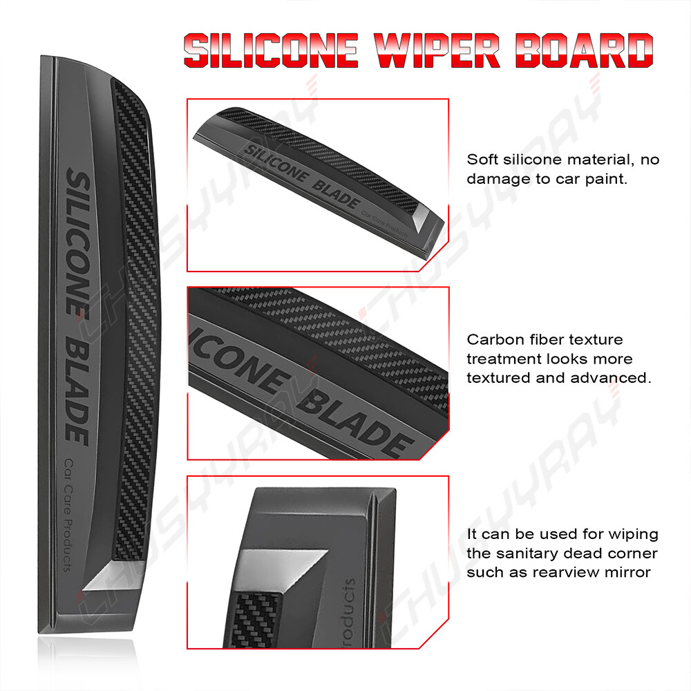 Car Silicone Water Wiper Scraper Blade Squeegee Vehicle Windshield Cleaner