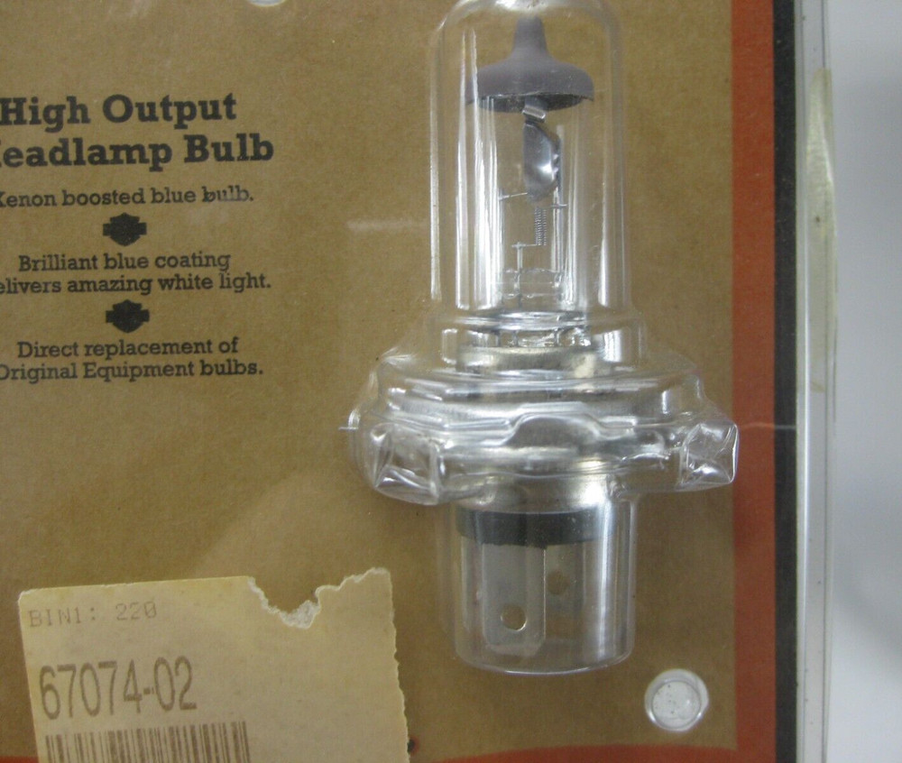 02 Harley Davidson High Output Performance Headlamp Bulb Lightbulb 67074 02 NOS