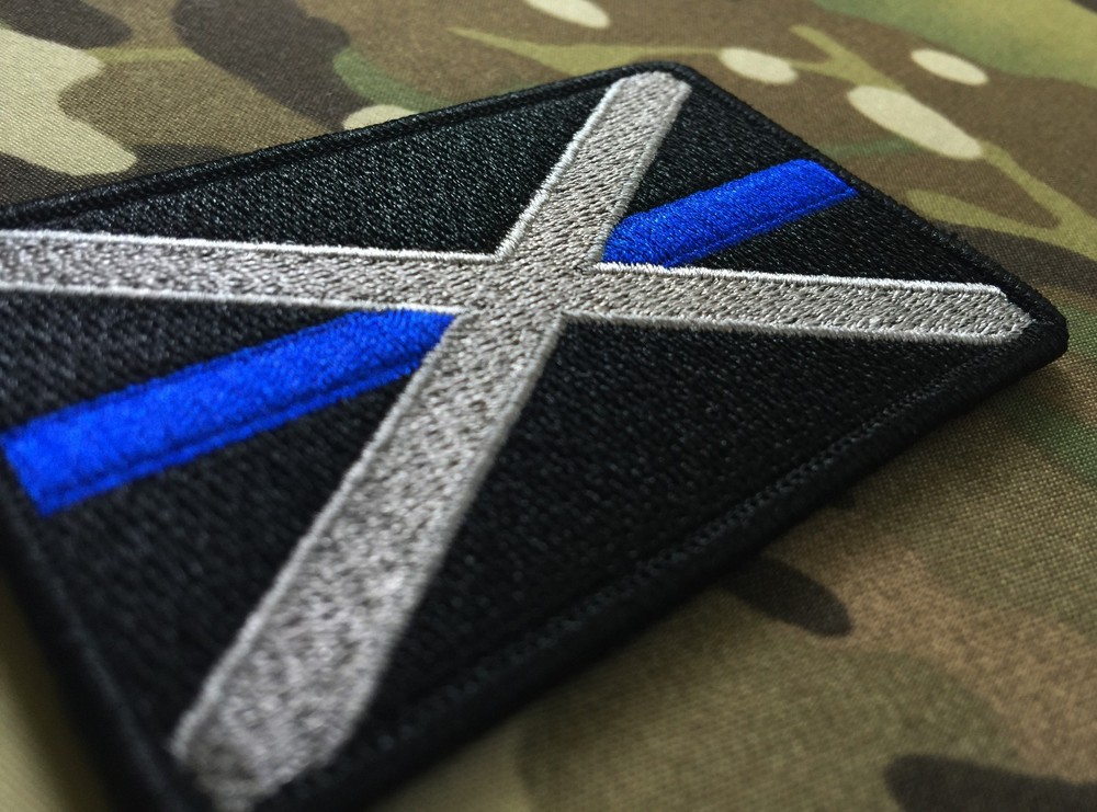 Subdued Thin Blue Line Alabama State Flag Patch, Law Enforcement