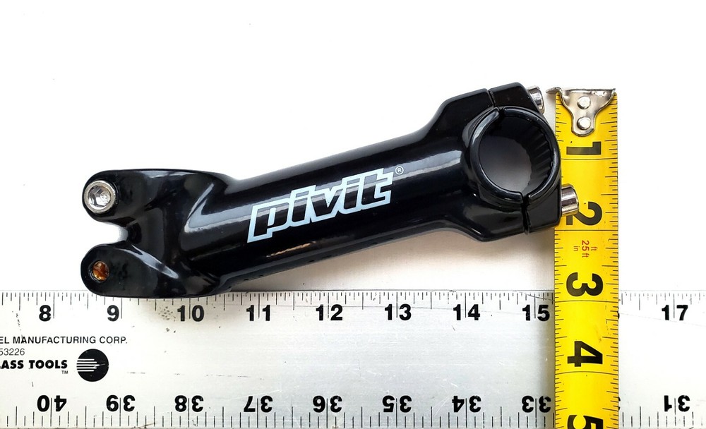 Pivit Alloy 1-1/8 Threadless Stem Black