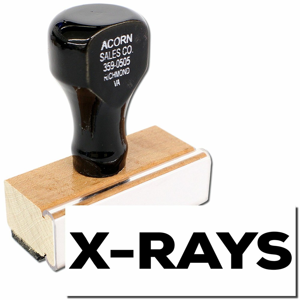 Bold X-Rays Rubber Stamp Size 1/2" Tall x 1-1/2" Wide