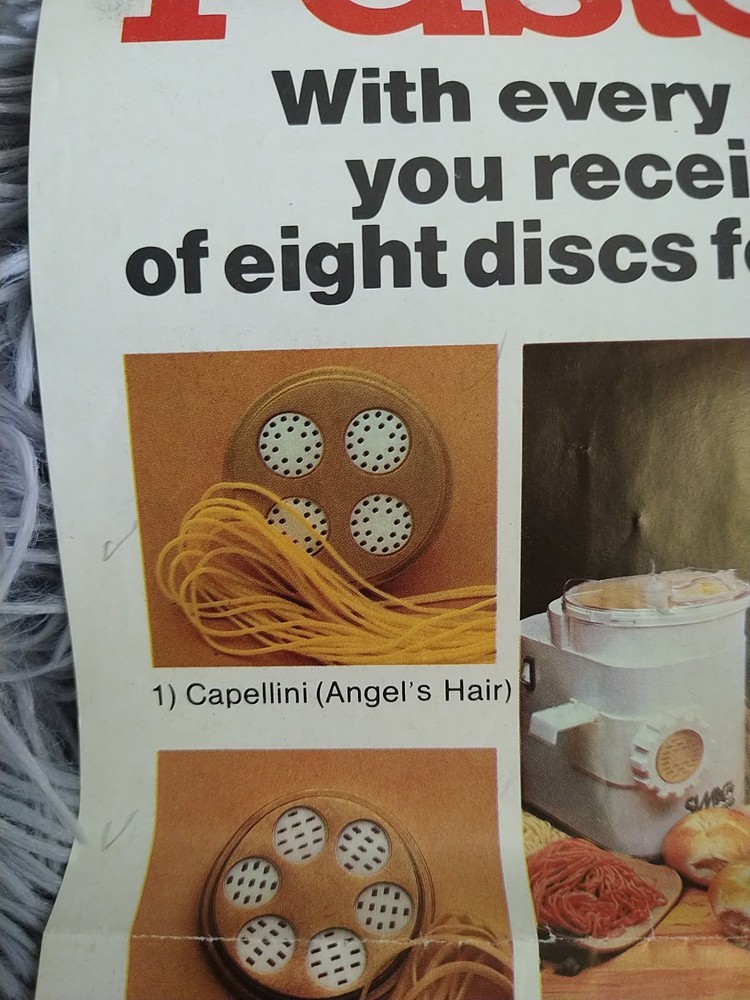 6 Simac Pastamatic Discs Die Plates Pack Lot Set Patterns Sizes Lot