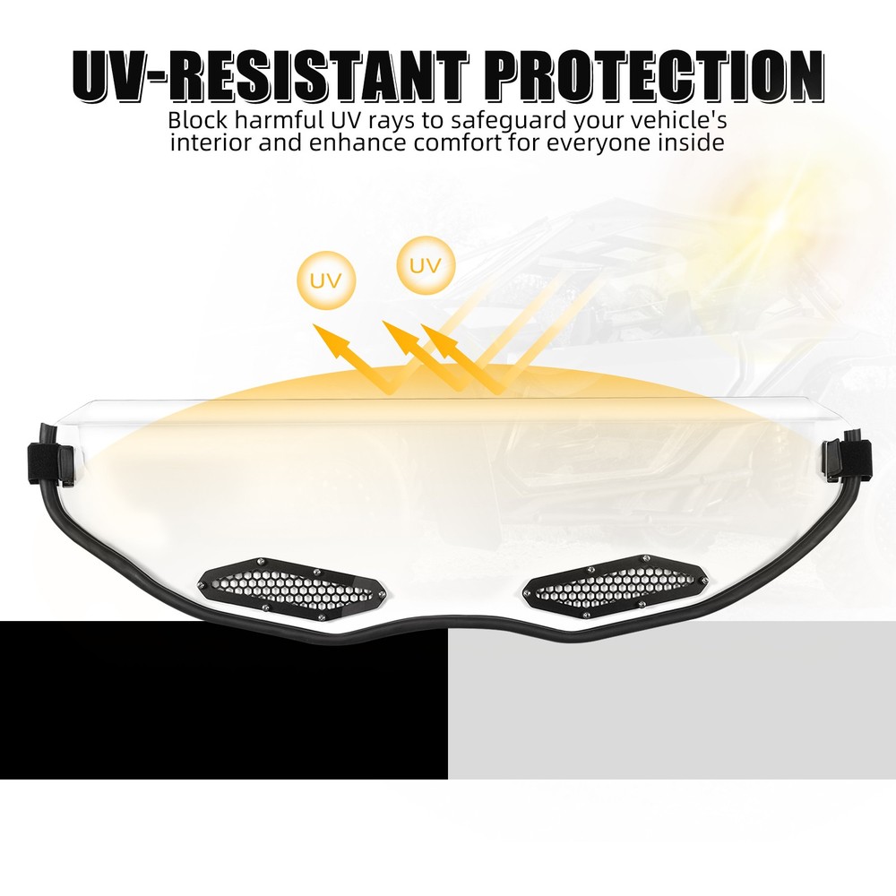 Half Front Windshield Windscreen UTV For Can-Am Maverick X3 RR R Turbo 2017-2024