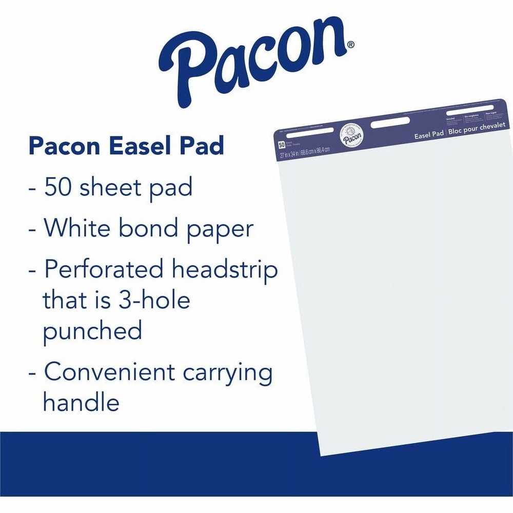 Easel Pad, Unruled, 27" x 34", White