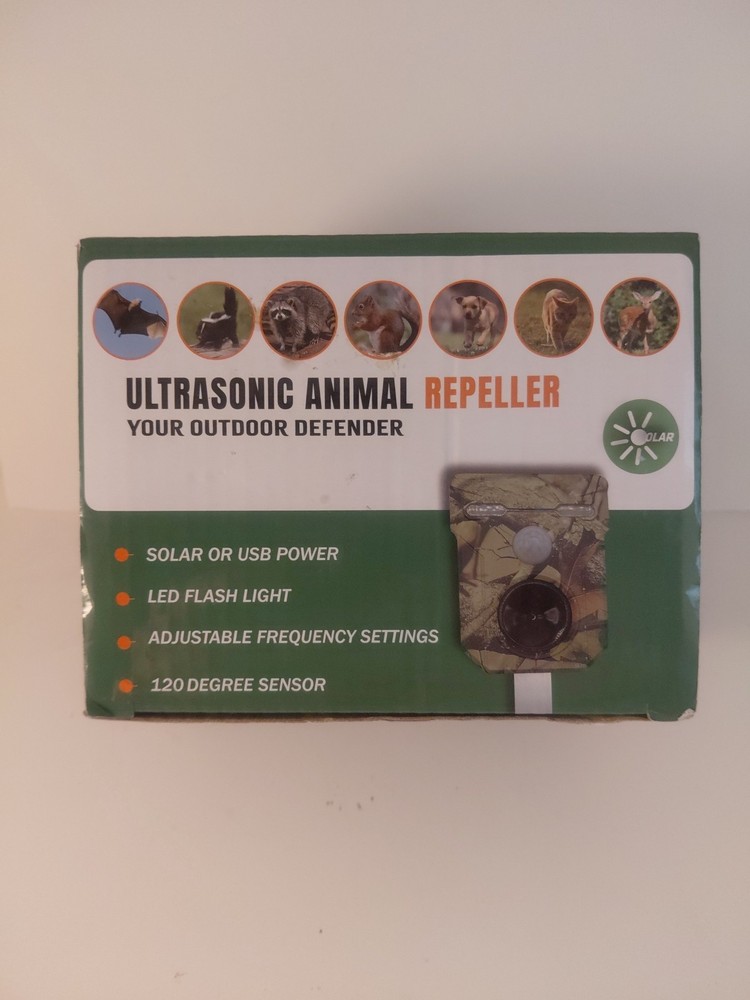 Solar-Powered Animal Repeller  Ultrasonic Deterrent