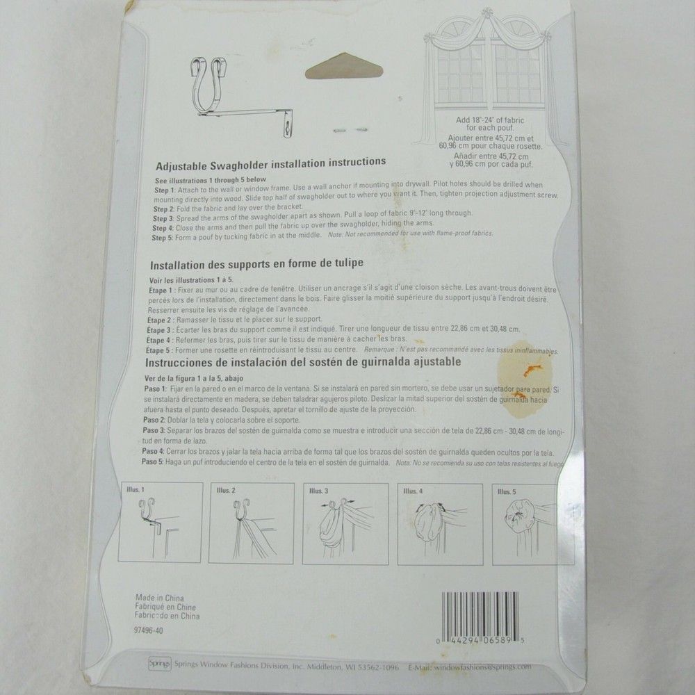 New Sensational Magic Swagholder Brass Finish Support Magic