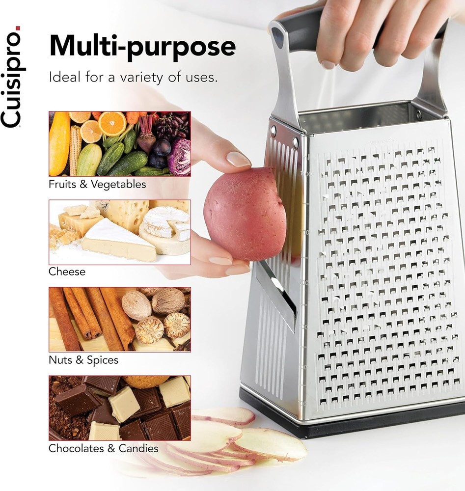 Surface Glide Technology 4-Sided Boxed Grater