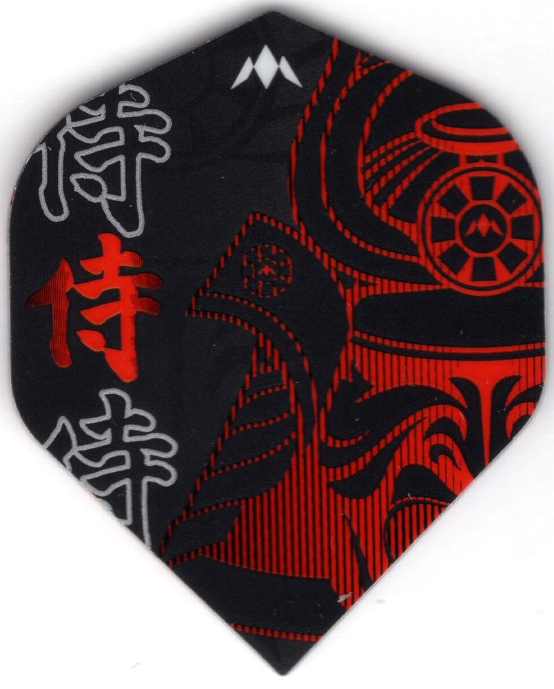 Red SAMURAI Dart Flights: 3 per set