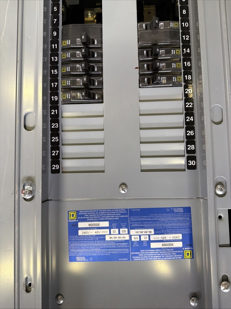 NQOD430L225CU Square D Interior PanelBoard With Breakers 225Amp