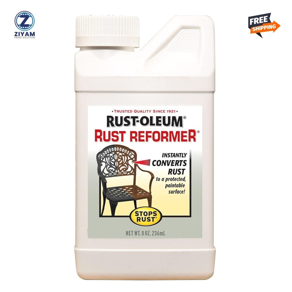 Rust-Oleum 7830730 Rust Reformer Stops Rust 8oz Black Converter Spray
